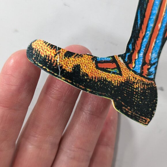 Vintage Danish Jumping Jack Santa Christmas advent calendar, creepy paper doll - Picture 7 of 15